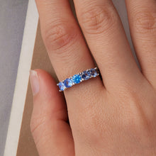 Load image into Gallery viewer, 925 Sterling Silver Ring with White Gold Plating for Women, Size 6.0