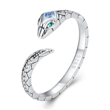 Load image into Gallery viewer, 925 Sterling Silver Oxidized Ring with Pavé Setting CZ for Women