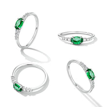 Load image into Gallery viewer, 925 Sterling Silver & Platinum Plated 0.1cm CZ Ring for Women - Size 6.0
