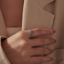 Load image into Gallery viewer, 925 Sterling Silver Size 6.0 White Gold Plated CZ Ring for Women