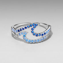 Load image into Gallery viewer, 925 Sterling Silver Size 6.0 White Gold Plated CZ Ring for Women