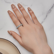 Load image into Gallery viewer, 925 Sterling Silver Enamel Process Plated Platinum Ring Size 6 for Women