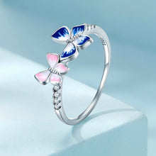 Load image into Gallery viewer, 925 Sterling Silver Enamel Plated Ring Size 6 for Women