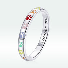 Load image into Gallery viewer, 925 Sterling Silver Enamel Oxidized Silver Ring Size 6.0