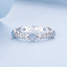 Load image into Gallery viewer, S925 Sterling Silver 4mm Plated Platinum Ring for Women Size 6.0