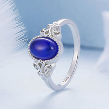 Load image into Gallery viewer, 925 Sterling Silver Ring 1.7mm Size 6.0 with Transparent Glass for Women