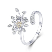 Load image into Gallery viewer, 925 Sterling Silver Ring with Plated Platinum and Pavé Setting CZ