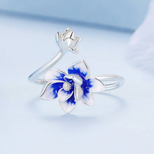 将图片加载到图库查看器,925 Sterling Silver Enamel Flower Ring