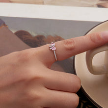 Load image into Gallery viewer, 925 Sterling Silver Plated White Gold 0.65cm Pendant Ring Size 6 for Women