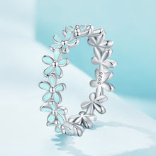 Load image into Gallery viewer, 925 Sterling Silver Enamel Process Plated Platinum Ring Size 6 for Women