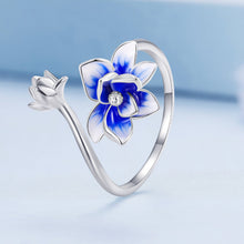 将图片加载到图库查看器,925 Sterling Silver Enamel Flower Ring