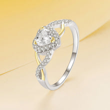 Load image into Gallery viewer, 925 Sterling Silver & Plated White Gold 1.7mm CZ Ring Size 7.0 for Women