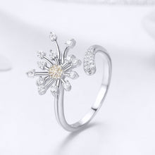 Load image into Gallery viewer, 925 Sterling Silver Ring with Plated Platinum and Pavé Setting CZ