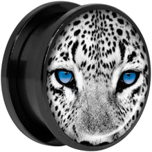 将图片加载到图库查看器,Black White Leopard Eyes Black Anodized Screw Fit Plug Set 20mm