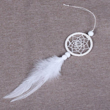 将图片加载到图库查看器,Dream Catcher Cars Rear View Mirror Mini Pure White Small Feather Wind Chimes Wall Hanging Decor Handmade Catcher Feather Wall Hanging Decorations Car Charm Ornament Pendant