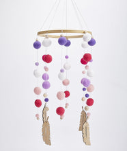 Load image into Gallery viewer, Dream Catcher Decoration Home Wind Chime Bed Bell Children's Girls Room Decor Newborn Baby Bed Bell Dream Catcher String Pendant Kids Room Decoration Wooden Wind Chime Bed Bell Nursery Crib Bed Bell Baby Bedroom Ceiling Woven Beads Wind Chime