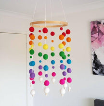 Load image into Gallery viewer, Dream Catcher Decoration Home Wind Chime Bed Bell Children's Girls Room Decor Newborn Baby Bed Bell Dream Catcher String Pendant Kids Room Decoration Wooden Wind Chime Bed Bell Nursery Crib Bed Bell Baby Bedroom Ceiling Woven Beads Wind Chime