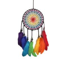 Load image into Gallery viewer, Dream Catcher Handmade Ornaments Wall Decor Handmade Jewelry Wind Chimes Rainbow Feather Dream Catchers For Gifts Wedding Home Decorations Photography As Prop