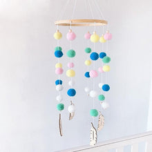 将图片加载到图库查看器,Dream Catcher Nordic Baby Room Wind Chime Bed Bell Decor Wool Ball Kids Bedroom Lovely Wooden Bead Bed Felt Baby Ceiling Mobiles Toys Infant Nursing Accessories Wall Hanging Decoration Ornaments Photography Prop