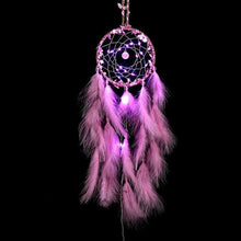 Load image into Gallery viewer, Dream Catcher Wall Decor with White Feathers Indian Style Dream-catcher Moon Handmade Wind Chimes Wall Ornament Girls Room Decoration Feather Dream Catcher For Kids Women Wedding Bohemian Wall Decor