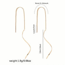 将图片加载到图库查看器,Drop Earrings Golden S Design