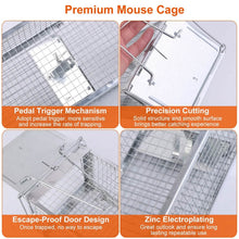 将图片加载到图库查看器,Dual Door Rat Trap Cage Humane with 2 Detachable U Shape Rod