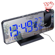 Load image into Gallery viewer, Dual Loud Smart Alarm Clock Projection for Bedroom Radio Digital Alarm Clock Projection Digital Alarm Clock for Bedrooms Radio Alarm Clock with Projection on Ceiling Dual Alarms with USB Charger Large Mirror LED Display