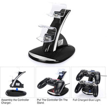 Load image into Gallery viewer, Dual USB Fast Charging Station and LED Indicator for Sony PS4 Controller