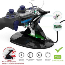 Load image into Gallery viewer, Dual USB Fast Charging Station and LED Indicator for Sony PS4 Controller