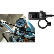 Load image into Gallery viewer, Dual USB Port 9-24V Waterproof Motorbike Motorcycle Handlebar Charger Adapter