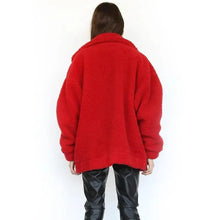 将图片加载到图库查看器,Durable Autumn Winter Faux Fur Coat For Women Casual Warm Soft Zipper Fur Jacket Plush Overcoat Pocket Plus Size Teddy Coat For Female
