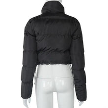Load image into Gallery viewer, Durable Faux PU Leather Bubble Puffer Winter Warm Jacket Women Coats Long Sleeve Outerwear Zipper Casual Slim jacket