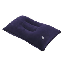 Load image into Gallery viewer, Durable Portable Fold Outdoor Travel Sleep Pillow Air Inflatable Cushion Break Travel Plane Hotel Rest Ultralight Inflatable PVC Nylon Air Pillow Sleep Cushion Travel Bedroom Hiking Beach Car Plane Head Rest Support Pillows Ultralight Inflatable Pillow