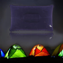 Load image into Gallery viewer, Durable Portable Fold Outdoor Travel Sleep Pillow Air Inflatable Cushion Break Travel Plane Hotel Rest Ultralight Inflatable PVC Nylon Air Pillow Sleep Cushion Travel Bedroom Hiking Beach Car Plane Head Rest Support Pillows Ultralight Inflatable Pillow