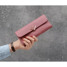 Load image into Gallery viewer, Durable Purses Luxury Love Heart Wallets For Ladies And Girls Smart Money Pocket, Card Holder Female Wallets And Phone Clutch Bag