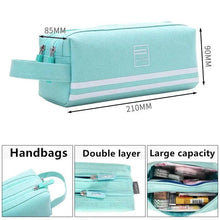 Load image into Gallery viewer, Durable Simple Large Capacity School Stationery Double Layer Case Students Unique Design High Quality Office Handbag Pencil Case