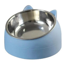 Load image into Gallery viewer, Durable Stainless Steel Cat Small Pet Bowl Easy Clean Cute Cat Feeding Bowls Drinking Water Feeder Tilt Dish For Pets