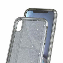 Load image into Gallery viewer, Durable Ultra Hard Shockproof Glitter Transparent Case for iPhone 14 Pro Max 13 12 11 XS XR X 8 7 6 Plus Sparkle Cover Soft Slim Fit All-round Protection Cute Transparent Shiny Star Phone Case for iPhone