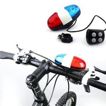 将图片加载到图库查看器,Durable Waterproof Multifunction Cycle Lamp 4 Loud Siren Sound Trumpet Police 6 LED Light Electronic Siren Bike Bell Battery Bike Bicycle Police Strobe Blue Red Bicycle Safety Light Loud Siren Sound Cycling Horn Bells