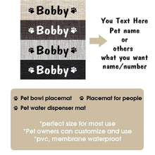 Load image into Gallery viewer, Durable Waterproof Pet Feeding Mat Water Cushion Non- Slip Personalized Pet Mat For Dog Cat Bowl Drinking Feeding Mat