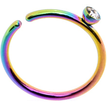 将图片加载到图库查看器,20G 5/16 Clear Gem Rainbow IP Seamless Circular Ring