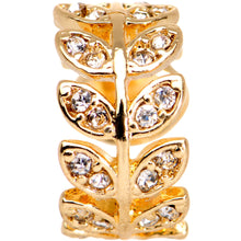 Load image into Gallery viewer, Clear Gem Crown of Leaves Adjustable Ear Cuff