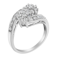 Load image into Gallery viewer, 14KT White Gold Diamond Cluster Ring Band (7/8 cttw, H-I Color, I1-I2 Clarity)