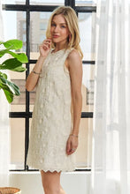 Load image into Gallery viewer, Applique Round Neck Sleeveless Shift Dress For Summer – Classy, Sophisticated, Fashionable, Flattering, Stylish, Timeless Elegance