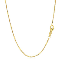 Load image into Gallery viewer, Diamond Cut Bar Links Pendant Chain in 14k Yellow Gold (1.3mm)