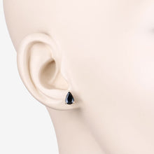 Load image into Gallery viewer, 1.60 Carat Genuine Blue Sapphire 10K Yellow Gold Earrings