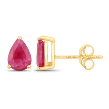 Load image into Gallery viewer, 1.60 Carat Genuine Ruby 14K Yellow Gold Earrings