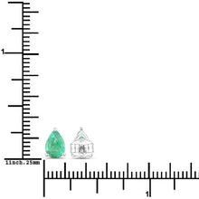 Load image into Gallery viewer, 1.30 Carat Genuine Zambian Emerald 14K White Gold Earrings