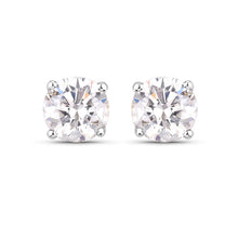 Load image into Gallery viewer, 0.54 Carat Genuine White Diamond 14K White Gold Earrings