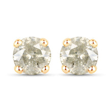 Load image into Gallery viewer, 1.16 Carat Genuine LB Diamond 14K Yellow Gold Earrings